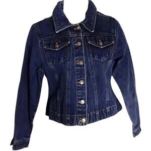 JACKET Vintage 90s y2k Department of youth blue denim jacket medium